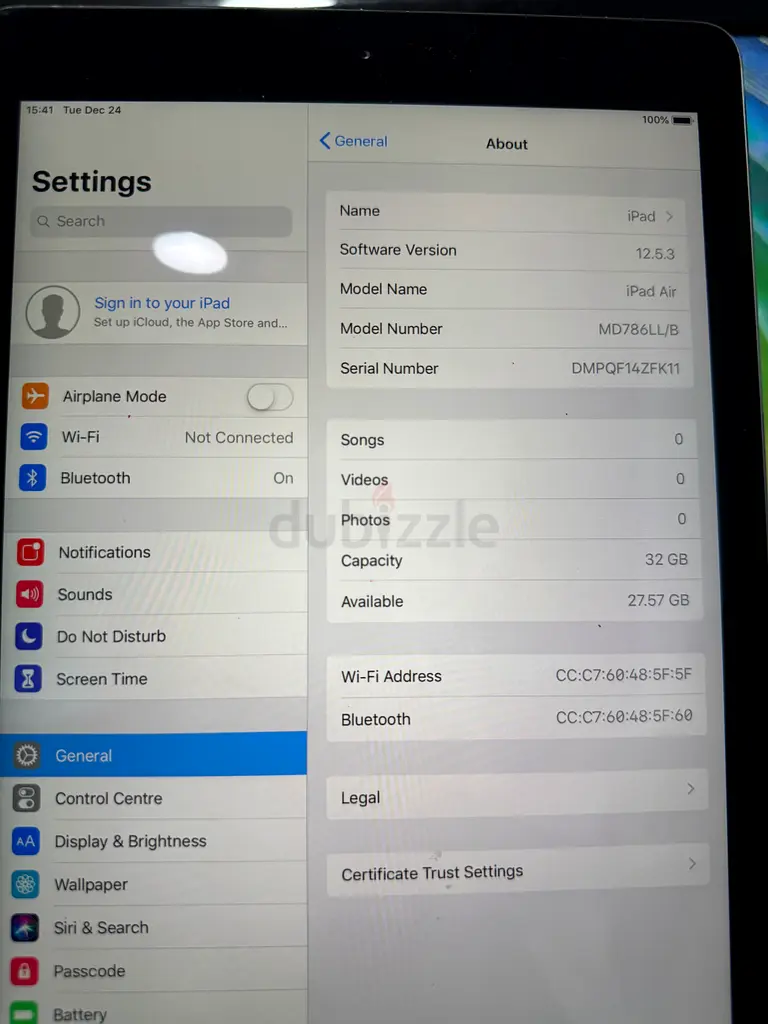 IPAD AIR 32GB NEW CONDITION63183727951362117
