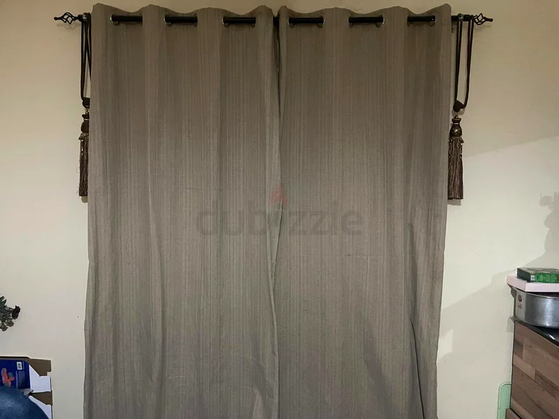 Light brown curtain with road63221858523267113