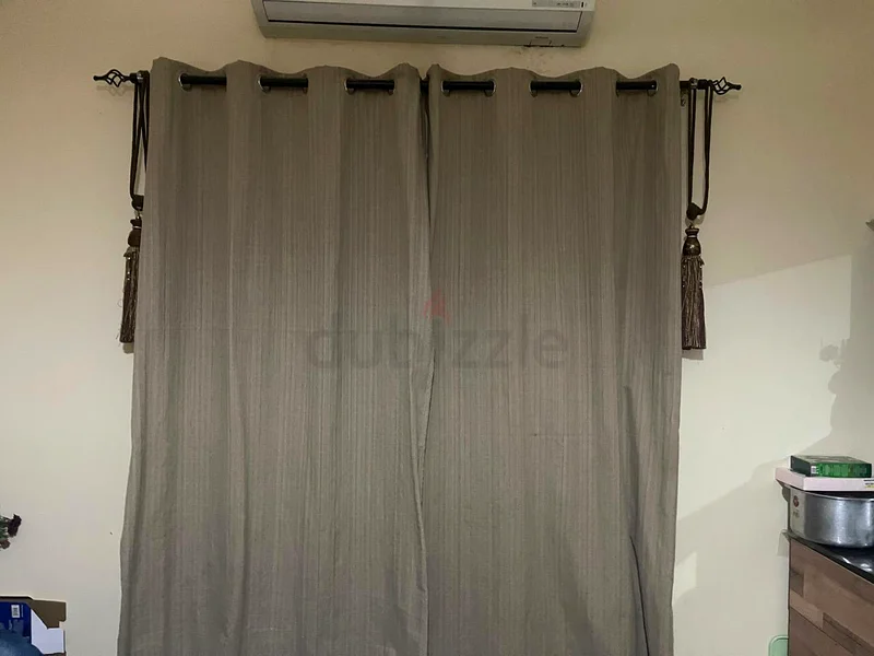 Light brown curtain with road63221858523267119