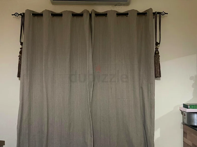 Light brown curtain with road63221858523267112