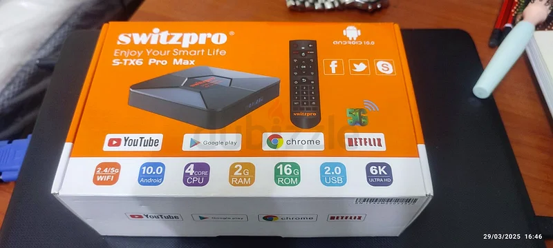 سويتزبرو S-TX6 برو ماكس علبة تلفاز أندرويد - مستعملة63261812189827112