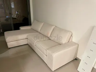 IKEA kivik L shape sofa beige like a brand new
