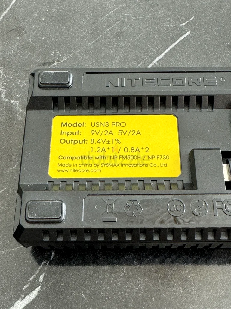 Nitecore USN3 Pro Charger NP-FM500H / NP-F730 / NP-F750 / NP-F770 / NP-F970 / NP-F55063259694839939111