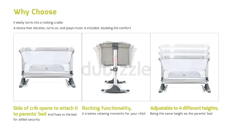Jikel Bedside Crib63206393130369114