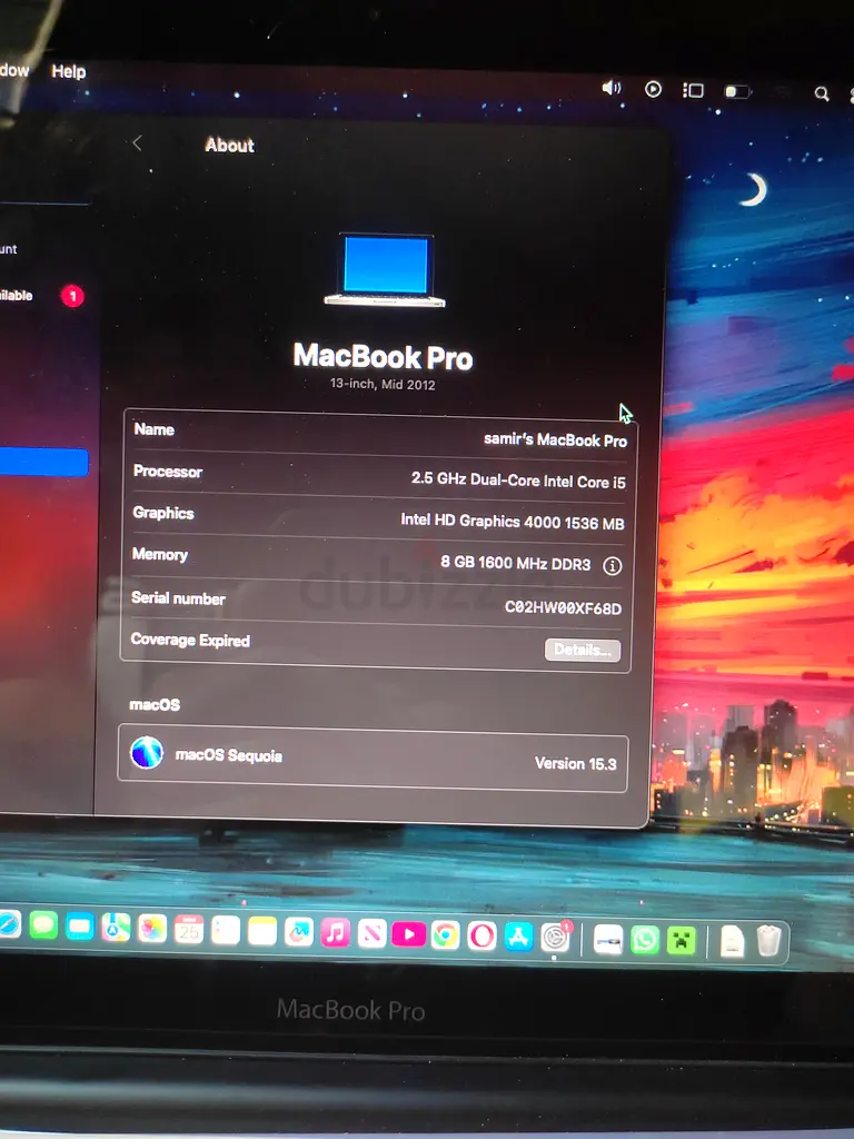 MacBook Pro 2012  13 Inches Retina display63255537011585111