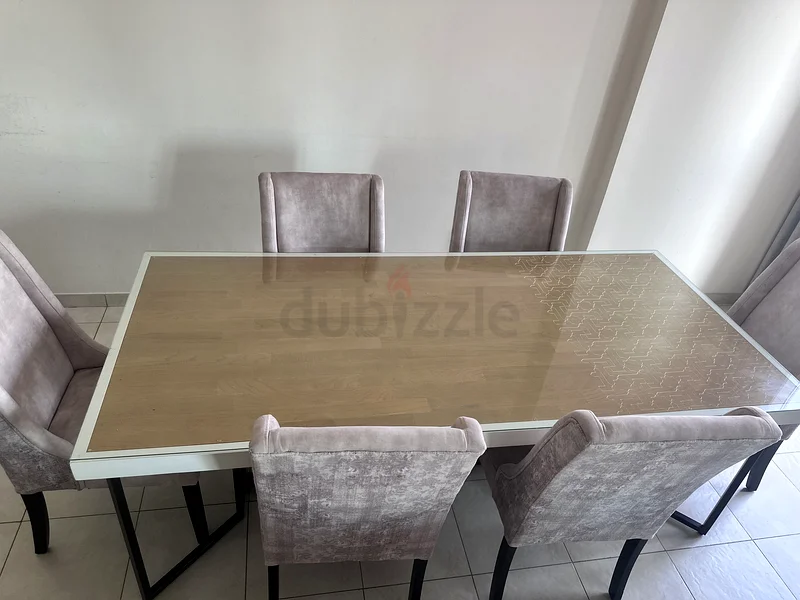 Elegant Modern dining set with six chair for sale628638197196821124