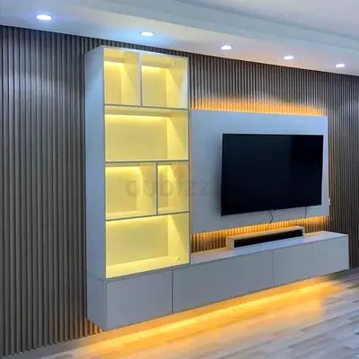 Sleek Modern TV Unit with Stylish Backlight