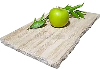 Daily Heaven Brand Natural Travertine Beige Marble Cutting Board Durable, Non-Porous