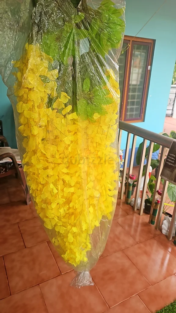 زخرفة زهور معلقة صناعية كانيكونا نابضة بالحياة63211910289665111