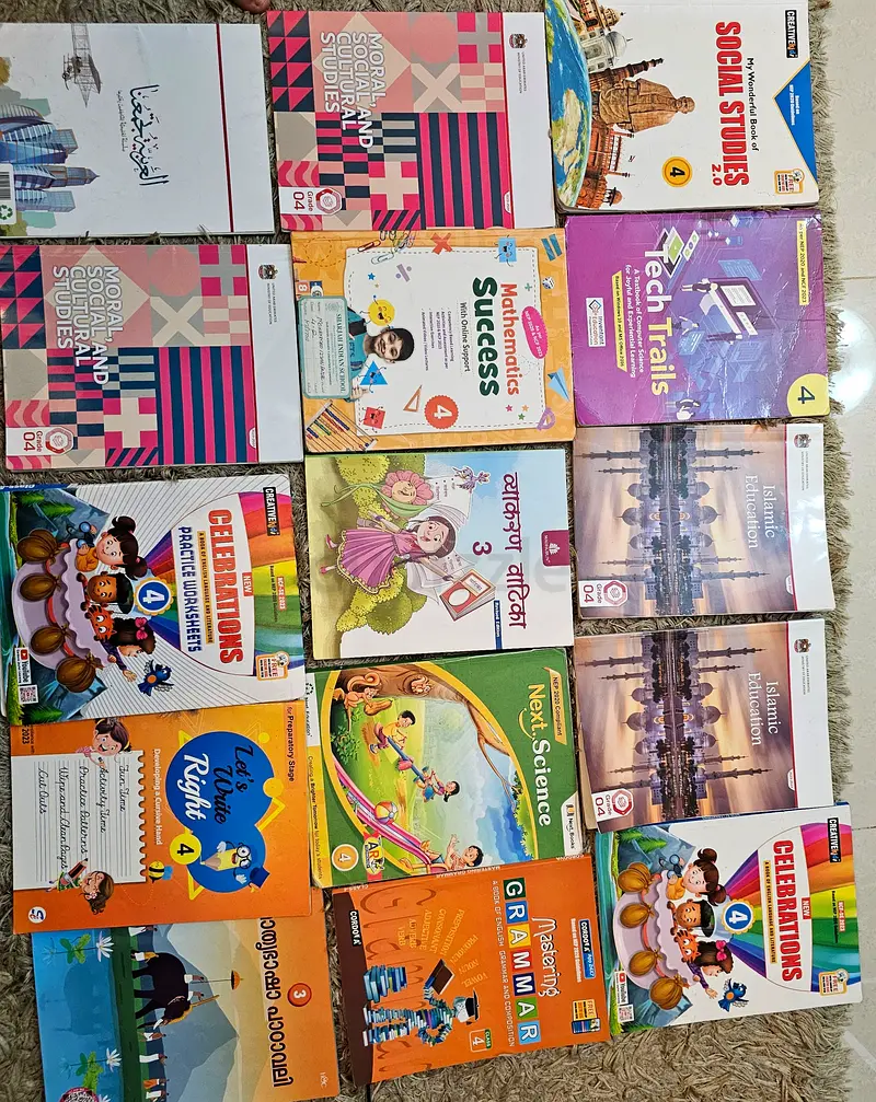 Textbooks of grade 4 SIS Boys