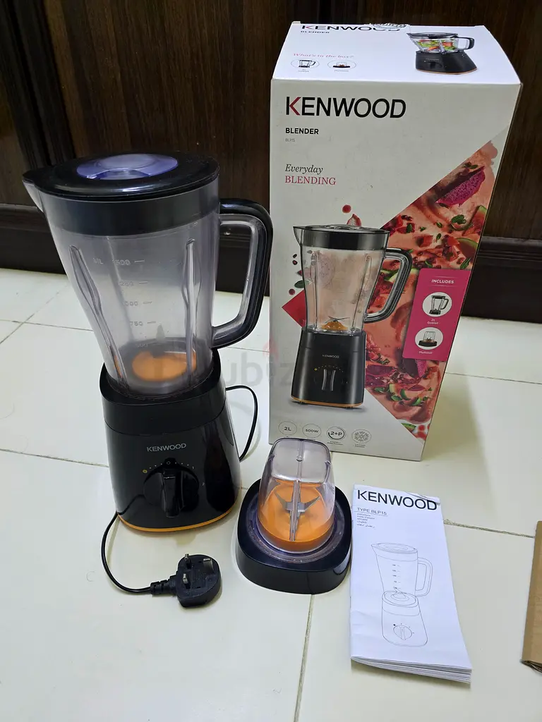 Kenwood Blender BLP15 Black 500W Smoothie Blender 2L With Multi Mill, Ice Crush Function