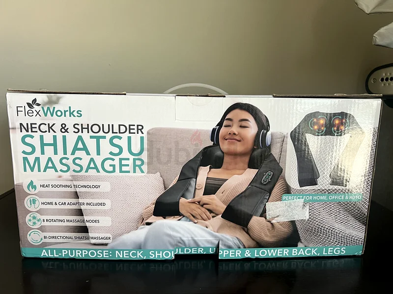 Relax and Unwind with the FlexWorks Shiatsu Neck  Shoulder Massager!63262386941058113