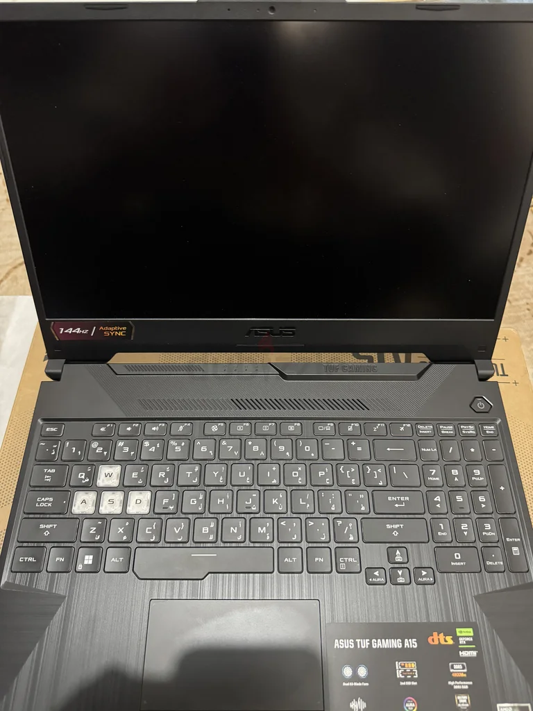 جهاز لابتوب TUF Gaming A15 FA506NCR-HN044W بشاشة 15.6 بوصة بمعدل تحديث 144 هرتز، ومعالج AMD Ryzen 7-7435HS/1628638298208031119
