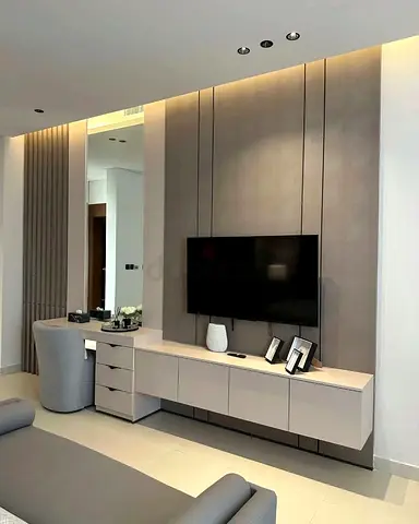 Media wall decor custom made