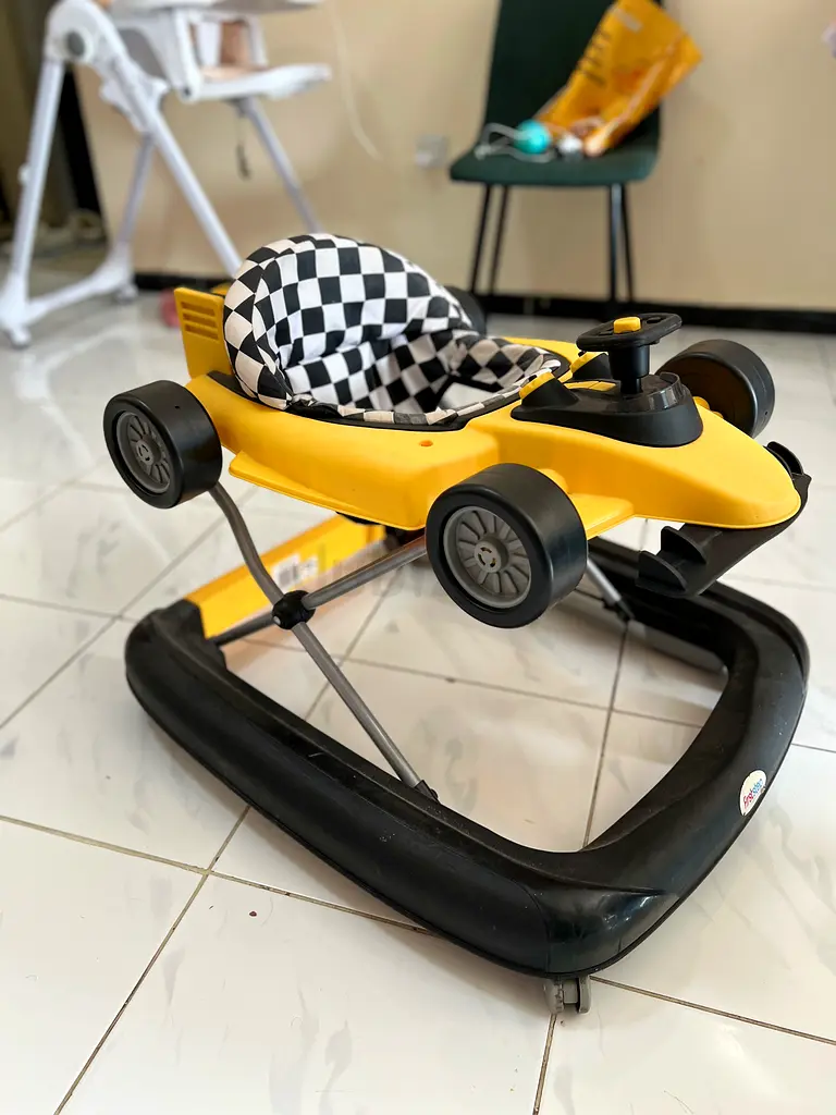 Exciting Baby Walker with Race Car Design!
