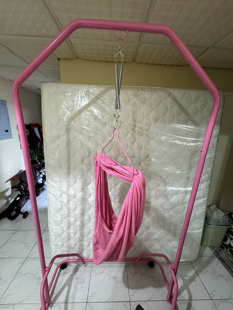 Cozy Baby Swing Stand with Hammock in Pink63177120117505112