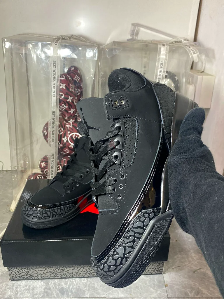Air Jordan 3 Black Cat” Unisex Shoes63237611810817111