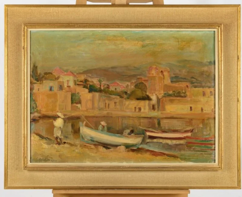 بيبلوس، لبنان، 1956. لوحة زيتية. إتيان ستيل629296555468831116