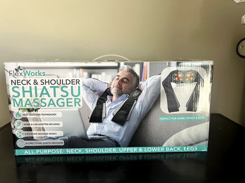 Relax and Unwind with the FlexWorks Shiatsu Neck  Shoulder Massager!63262386941058110
