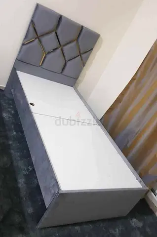 Modern Upholstered Single Bed with Storage