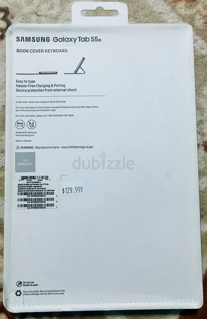 SAMSUNG Book Cover Keyboard Galaxy Tab S5e63255001023618111