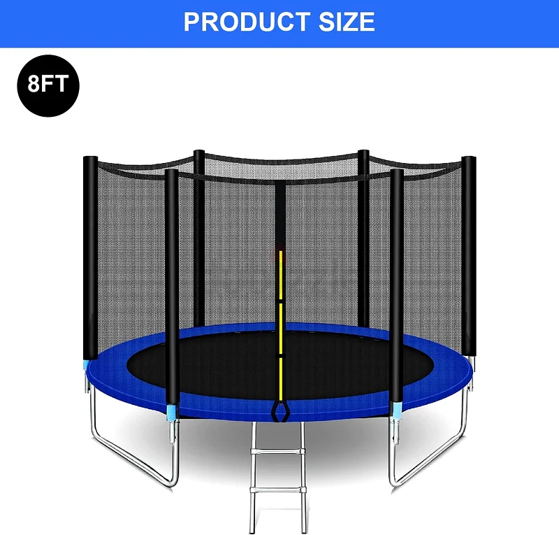 8 Ft Trampoline With Enclosure Net63209341467905111