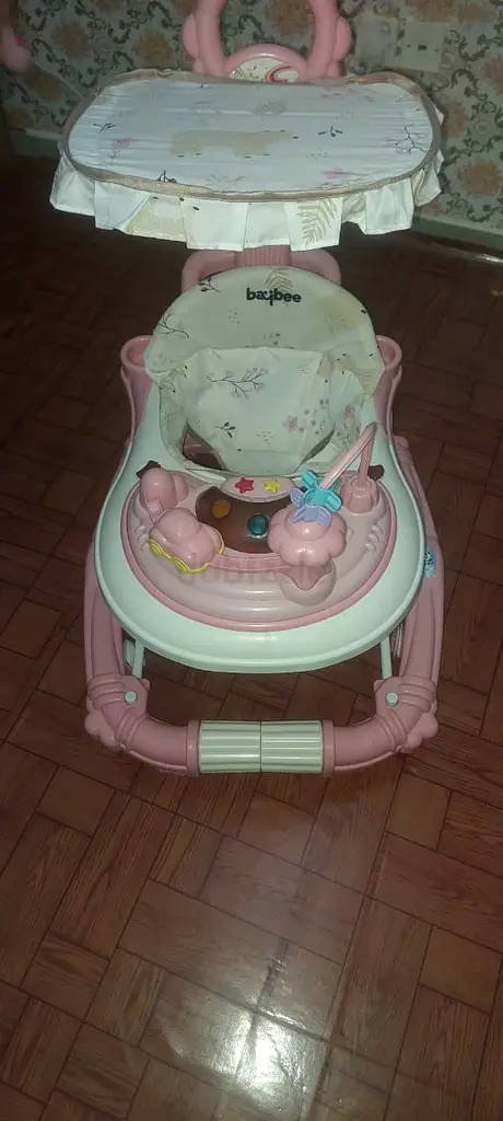 Cute Pink Baby Walker With Fun Toys - Your Little Ones New Adventure Awaits!