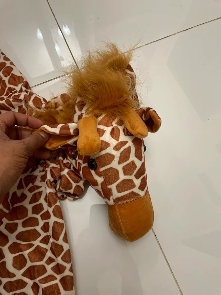 Giraffe Shaped Comfy Onesie Brown/White63239078390401114