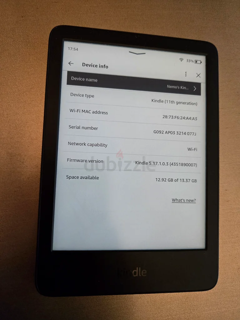جهاز كيندل بايبروايت من الجيل الحادي عشر بحالة ممتازة مع غطاء63261816308353114