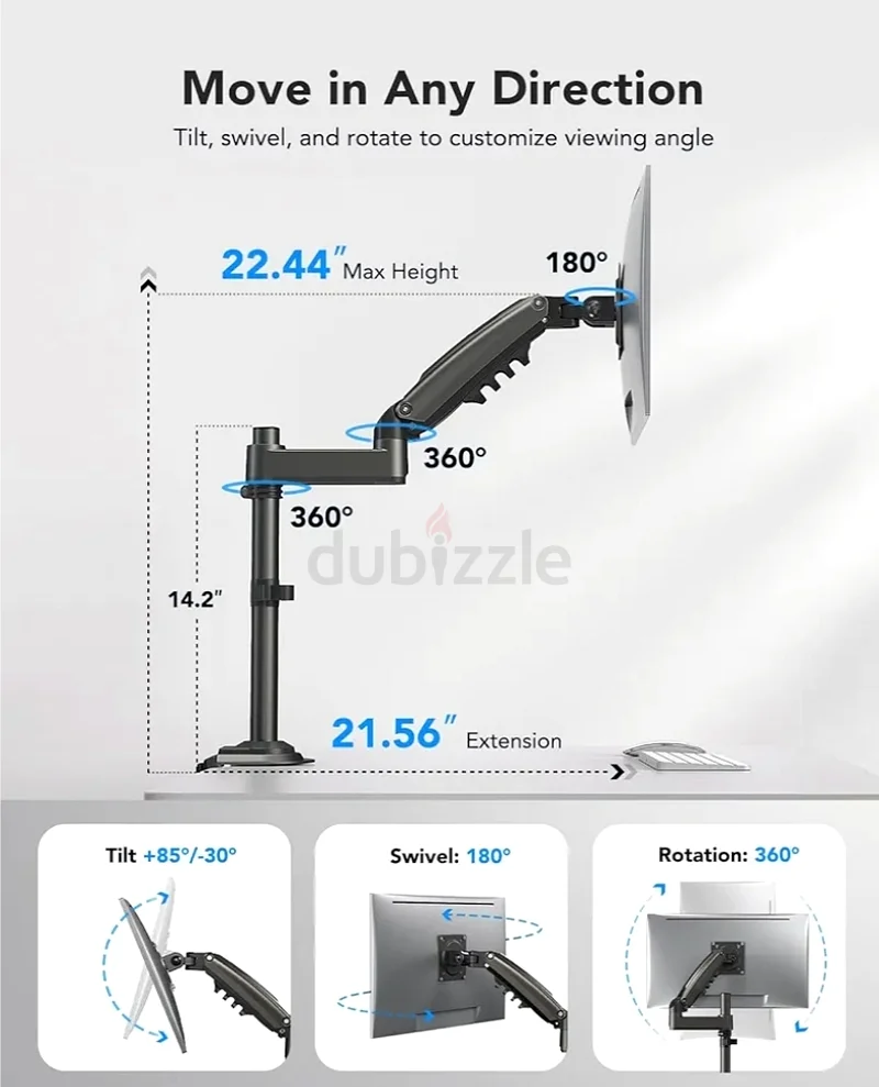 Adjustable Monitor Mount for Ergonomic Viewing63166654419715112