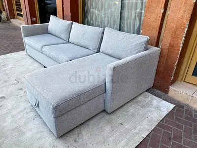 Top Quality West elm L shape Sofa bed light Grey