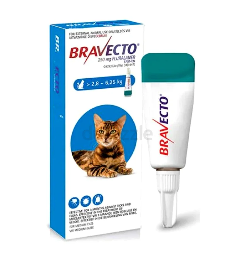 Bravecto Cat Spot On 250mg (2.8-6.25kg)629316806174731125