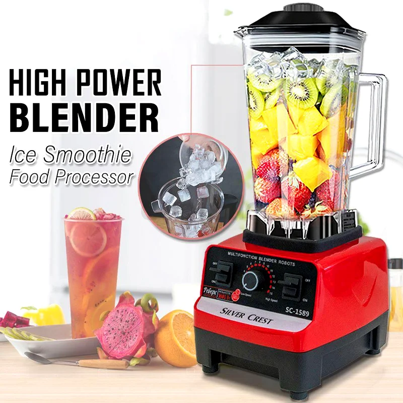 Silver Crest SC-1589 Blender Professional Heavy Duty Commercial Mixer Juicer Speed Grinder and Ice S63249254988161112