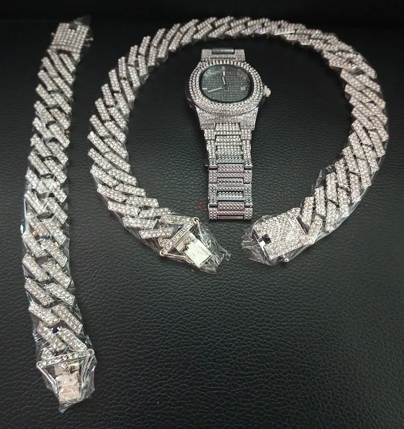 Cuban Bling Iced Out Set (Brand New)63231192680451111