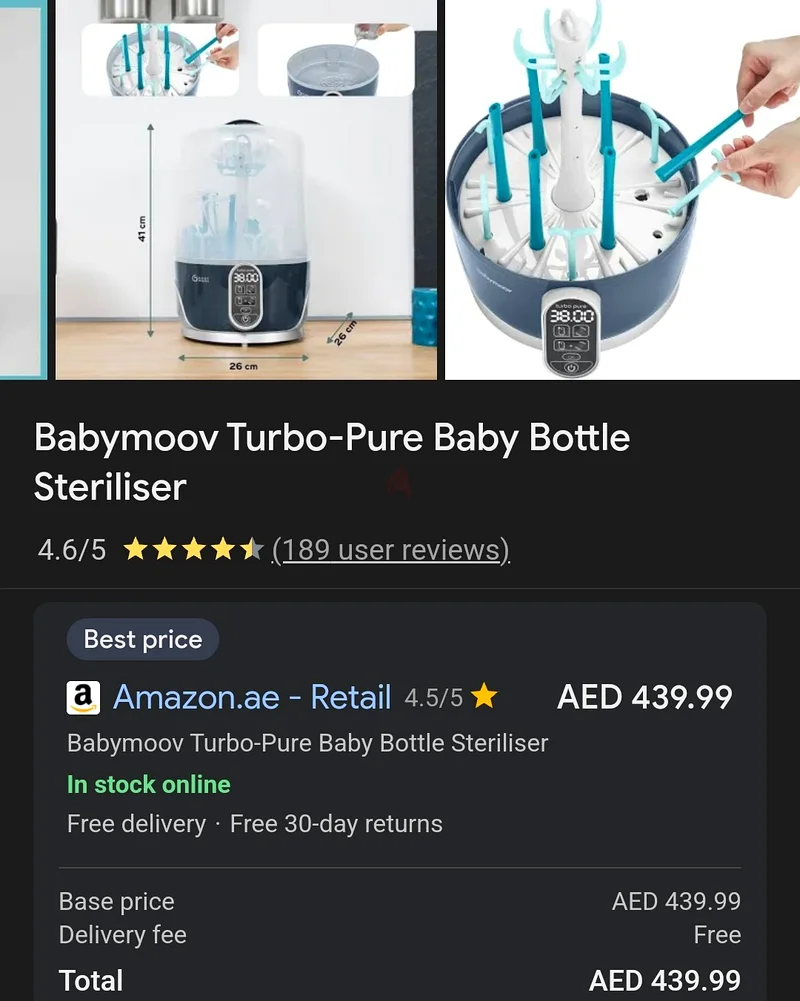 Keep Your Babys Bottles Germ-Free: Babymoov Turbo-Pure Bottle Steriliser632037067436821123