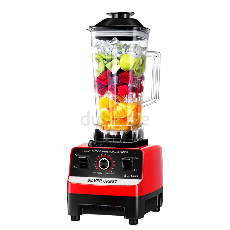Silver Crest SC-1589 Blender Professional Heavy Duty Commercial Mixer Juicer Speed Grinder and Ice S63249254988161110