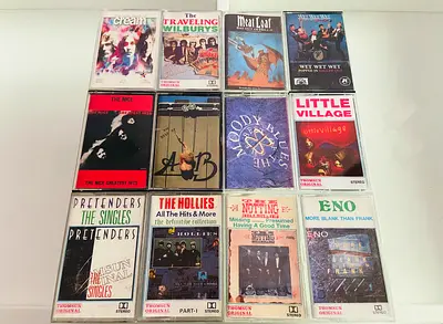 12 Classic Rock Music Cassettes