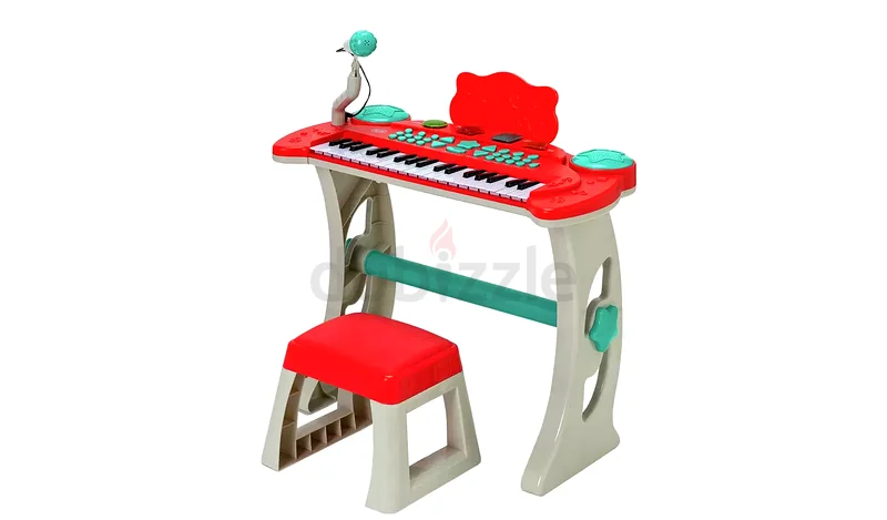 Chad Valley Keyboard Stand and Stool - Red- Kids Toys  - Kids Piano - Delivery Available63265093357442111