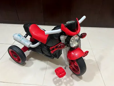 Kids Red Trike Motorcycle - Perfect for Indoor/Outdoor Adventures!