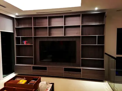 Sleek Modern Entertainment Center with Ample Storage