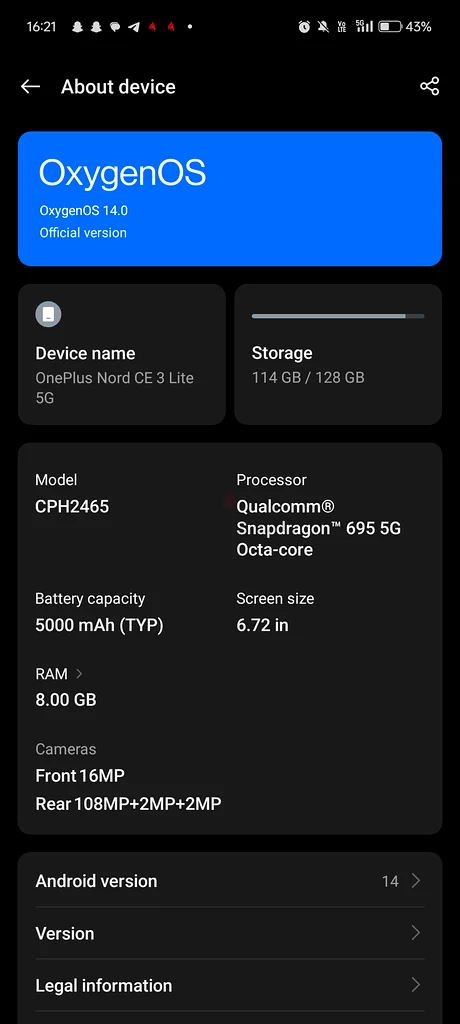One puls nord 3 lite 5g 8 128 3 months old63215874547714111