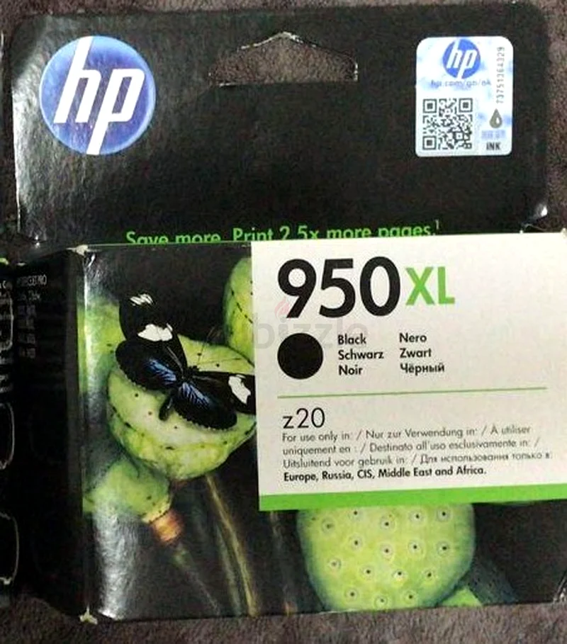 خرطوشة حبر HP 950XL سوداء (z20) تصل إلى 2300 صفحة أبيض وأسود63261287027458117