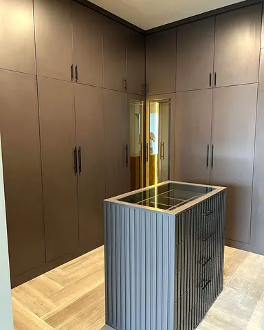 Stylish Modern Wardrobe with Island Console