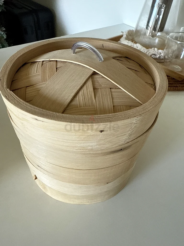 Charming Handcrafted Bamboo Steamers Set63211419147267111