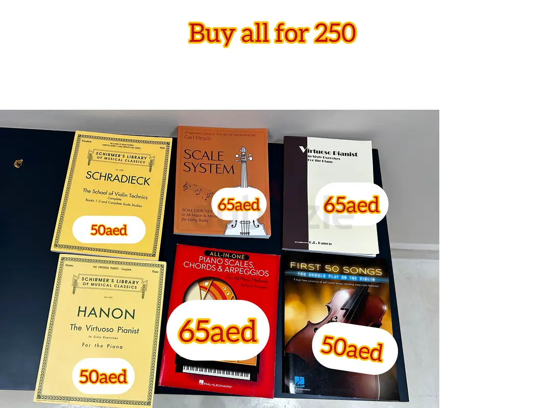 كتب تمارين البيانو والكمان