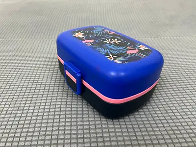 Stylish Multilayer Lunch Box with separator, Clip Lock, 18 x 12 x 9 cm