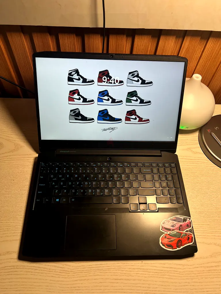 Lenovo IdeaPad Gaming 3 with white stand