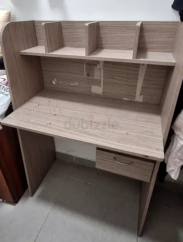 Stylish Wooden Study Desk with Shelves