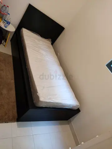 IKEA Malam single 90×200cm bed frame with 2 storage drawers underneath and  IKEA mattress