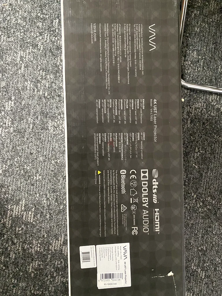 Vava VA-LT002 جهاز عرض ليزري فائق القصر بدقة 4K63264093332355111